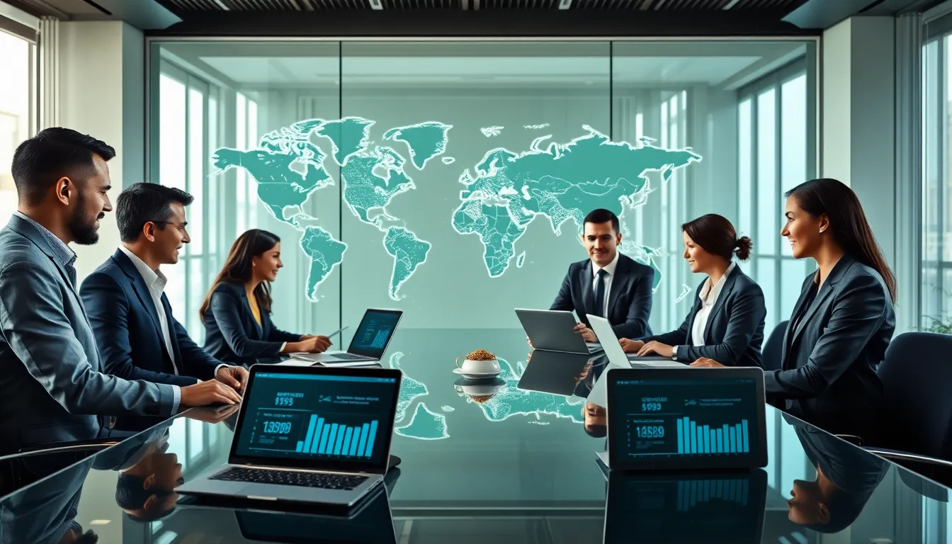 diverse team of debt collectors collaborating in a modern office.